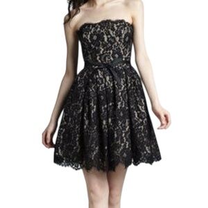 NWT Robert Rodriguez Black and Cream Lace Dress